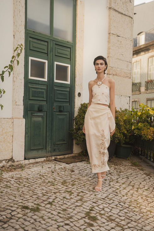 Inamorata Wrap Skirt Cream